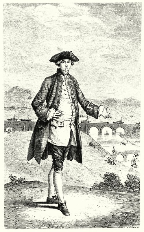 Francis Egerton, Bridgewater'ın 3. Dükü, Britanya'da kanal inşaatının öncüsü (gravür) by English School