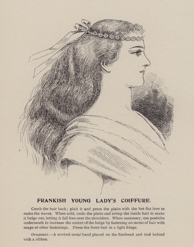 Frenk Genç Hanımının Saç Modeli (gravür) by English School