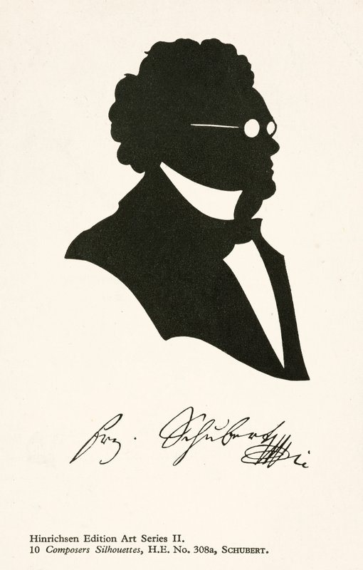 Franz Schubert, Avusturyalı besteci (lito) by English School