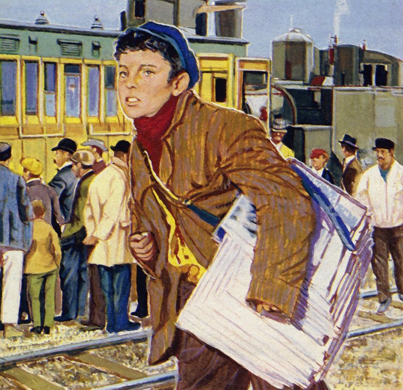 Fred Royce dokuz yaşında gazete sattı by English School