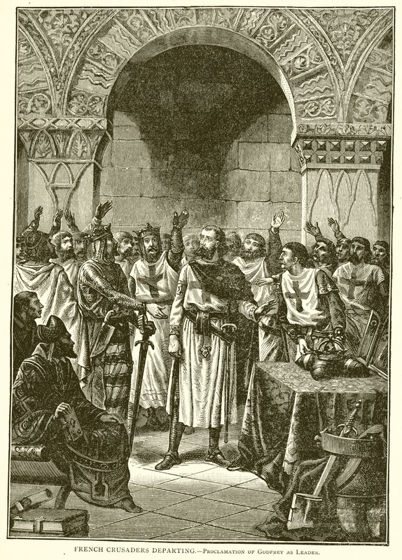 Fransız Haçlılar ayrılıyor.--Godfrey