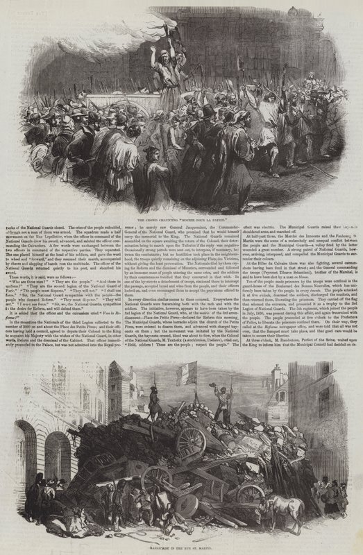 1848 Fransız Devrimi (gravür) by English School