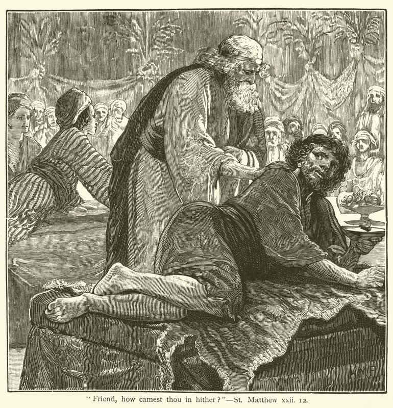 "Arkadaş, buraya nasıl geldin?", Aziz Matthew, xxii by English School