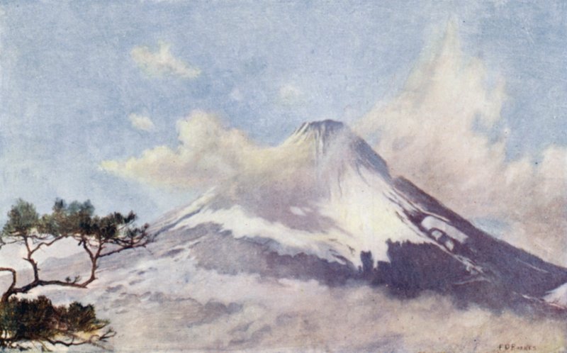 Fujisan, "kutsal dağ" (renkli taş) by English School