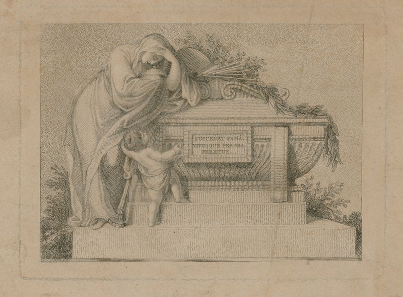 Sir Joshua Reynolds için cenaze bileti, 3 Mart 1792 by English School