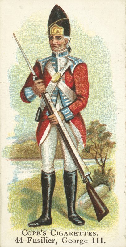 Fusilier, Kral George III (kromolitho) by English School