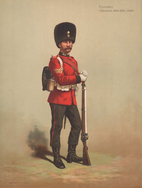 Piyadeler, Çavuş, Yürüyüş Düzeni by English School