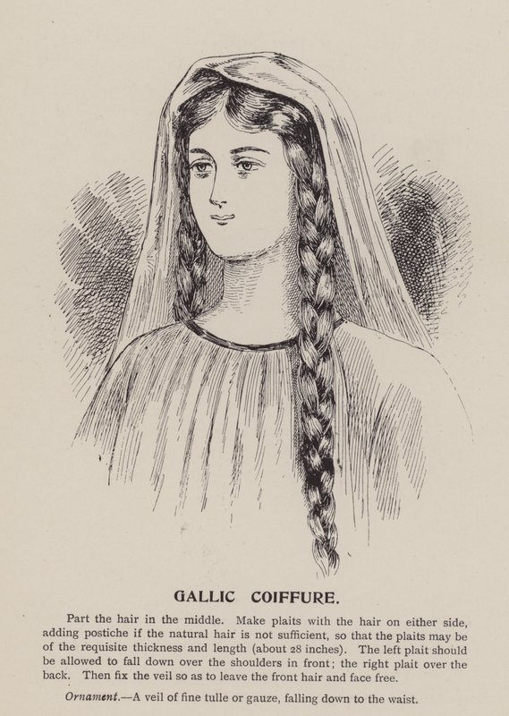 Gallic Coiffure (gravür) by English School