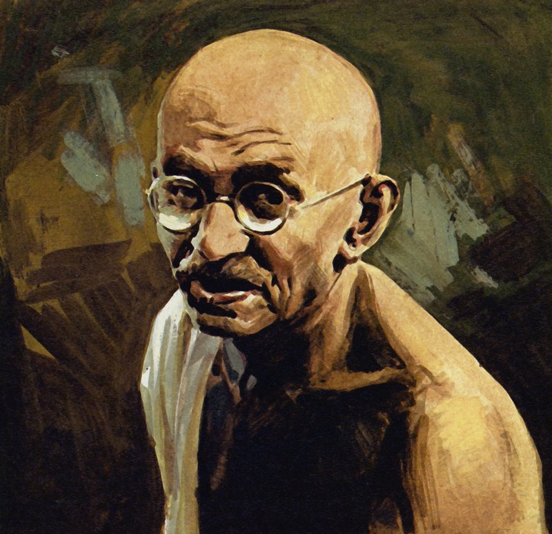 Gandhi, Mahatma veya Büyük Ruh olarak biliniyordu. by English School