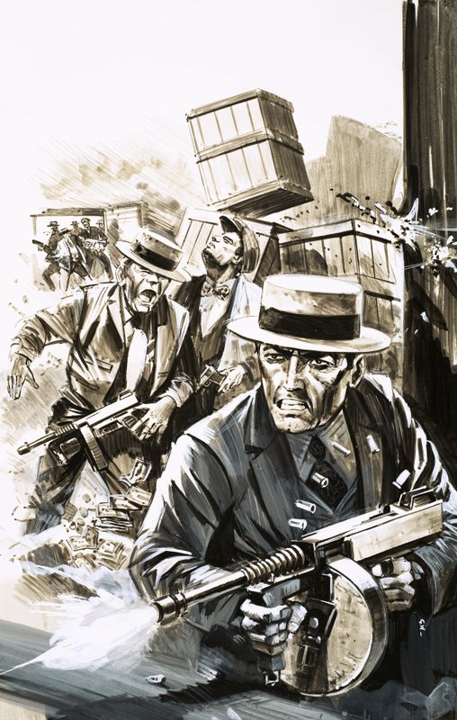 Gangsterler FBI (ya da G-Men) ile savaşıyor by English School