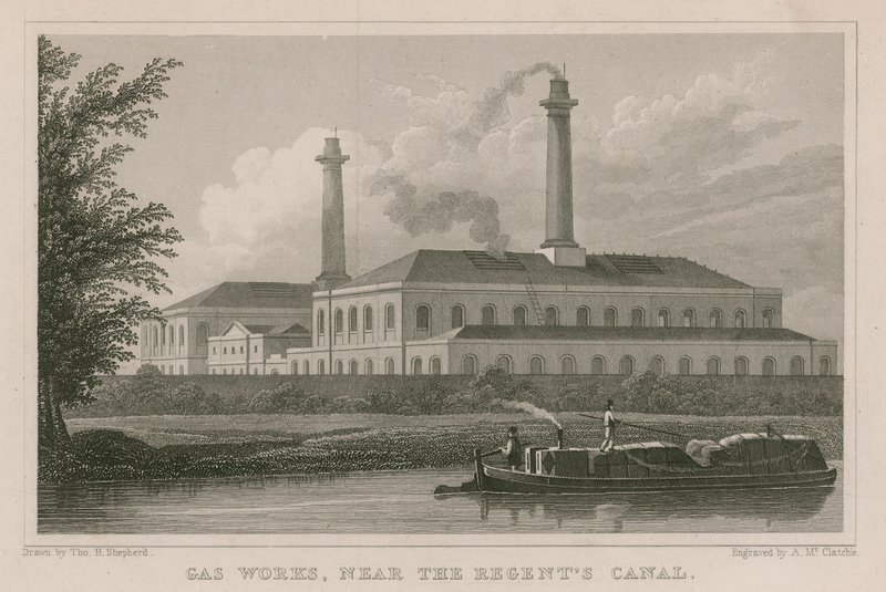 Regents Canal, Londra yakınlarındaki Gaz İşleri by English School