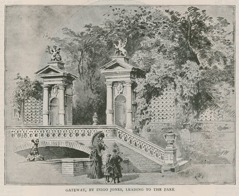 Gateway, Inigo Jones tarafından, parka giden Holland House by English School