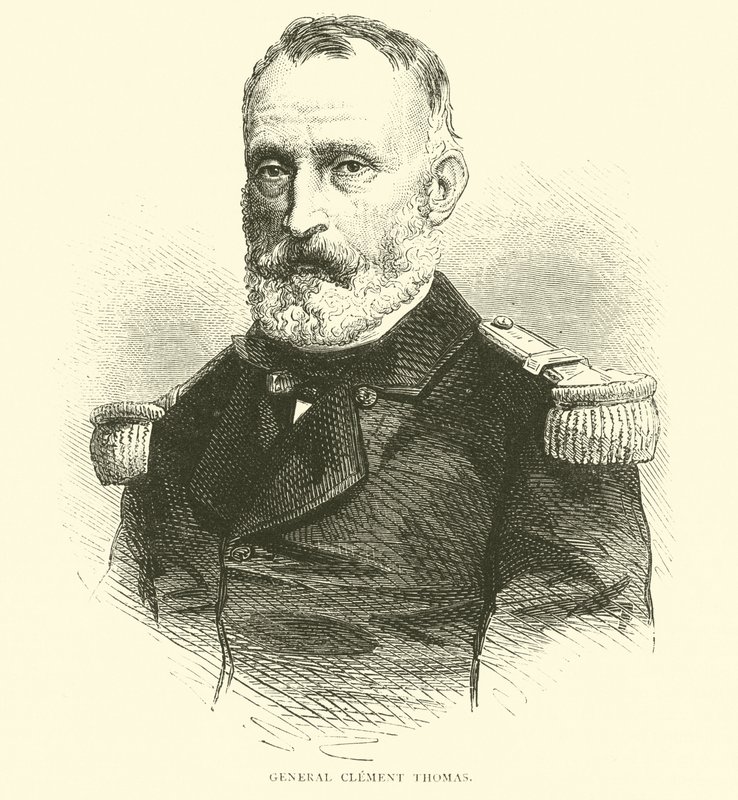 General Clement Thomas, Mart 1871 by English School