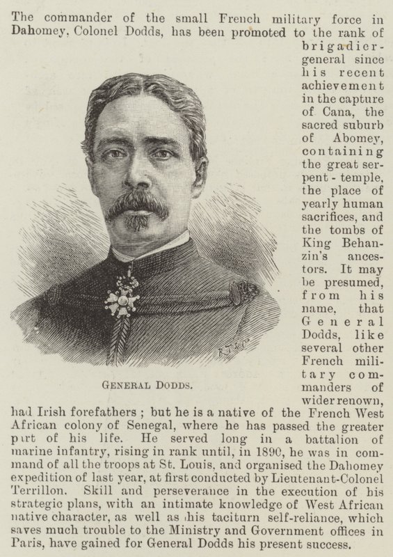 General Dodds (gravür) by English School