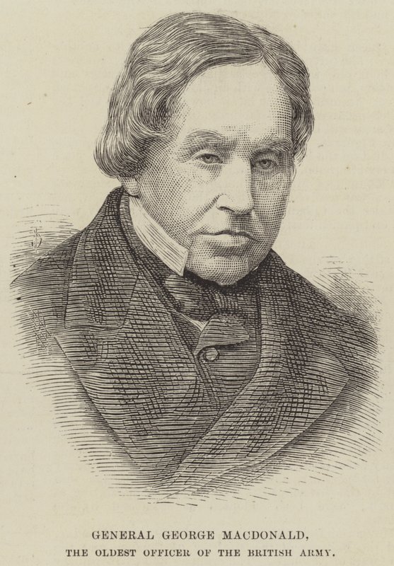 General George MacDonald, İngiliz Ordusunun En Yaşlı Subayı (gravür) by English School