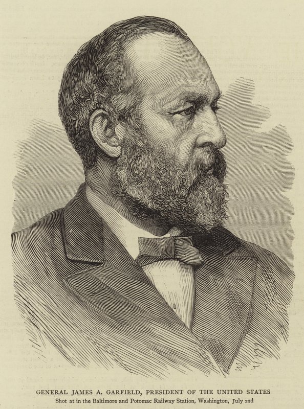 General James A Garfield, Amerika Birleşik Devletleri Başkanı (Gravür) by English School