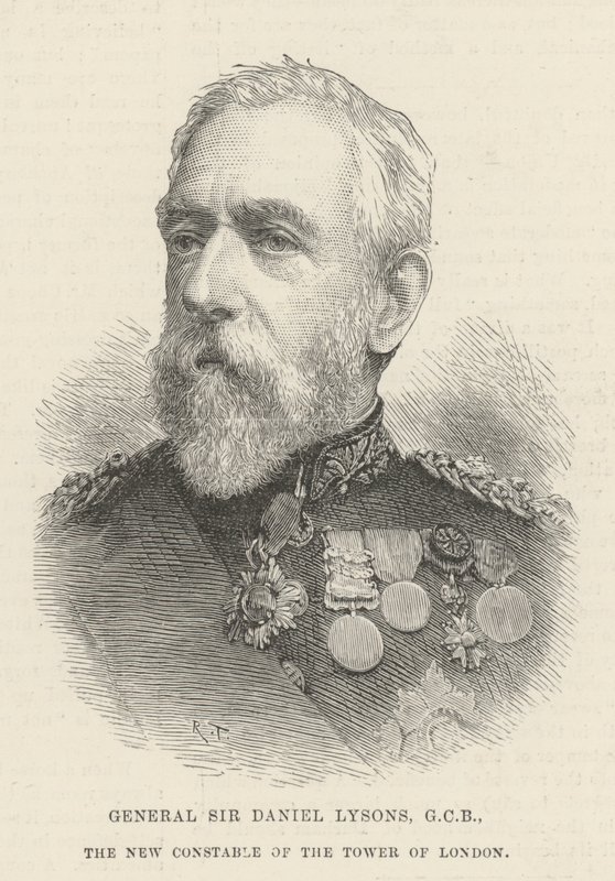 General Sir Daniel Lysons, GCB, Londra Kulesi