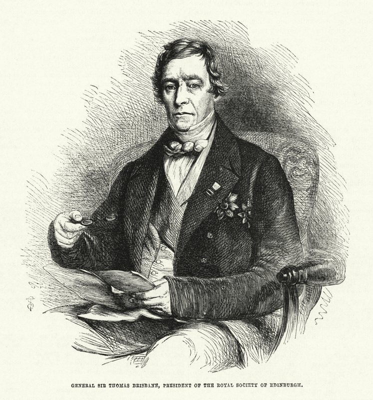 Genel Sir Thomas Brisbane, Edinburgh Kraliyet Cemiyeti Başkanı (gravür) by English School