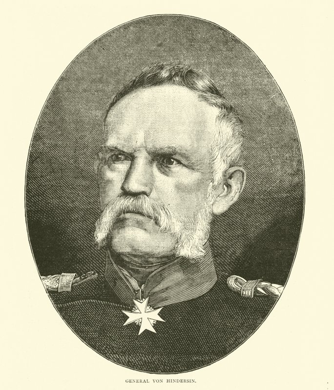 General Von Hindersin, Ekim 1870 by English School