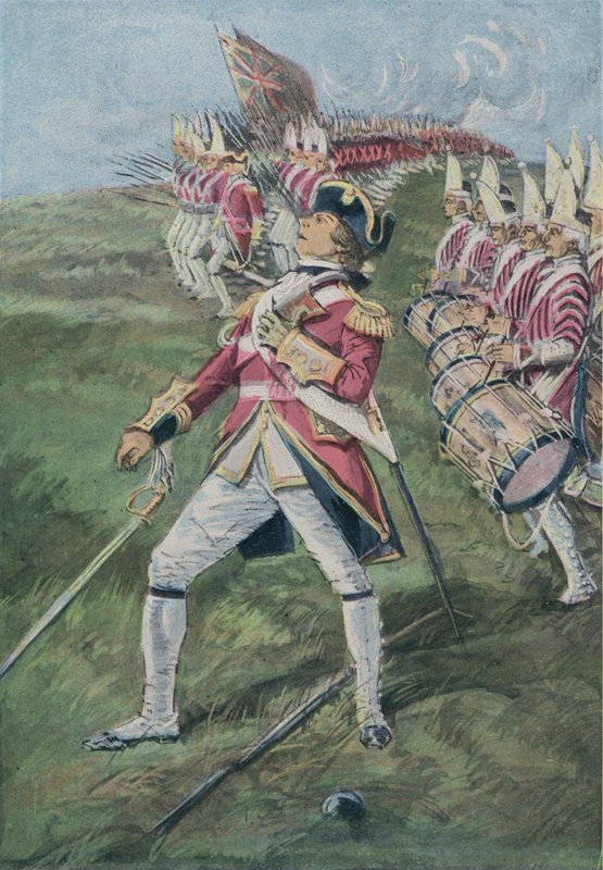 General Wolfe, Quebec, Kanada, 1759'da yaralandı by English School