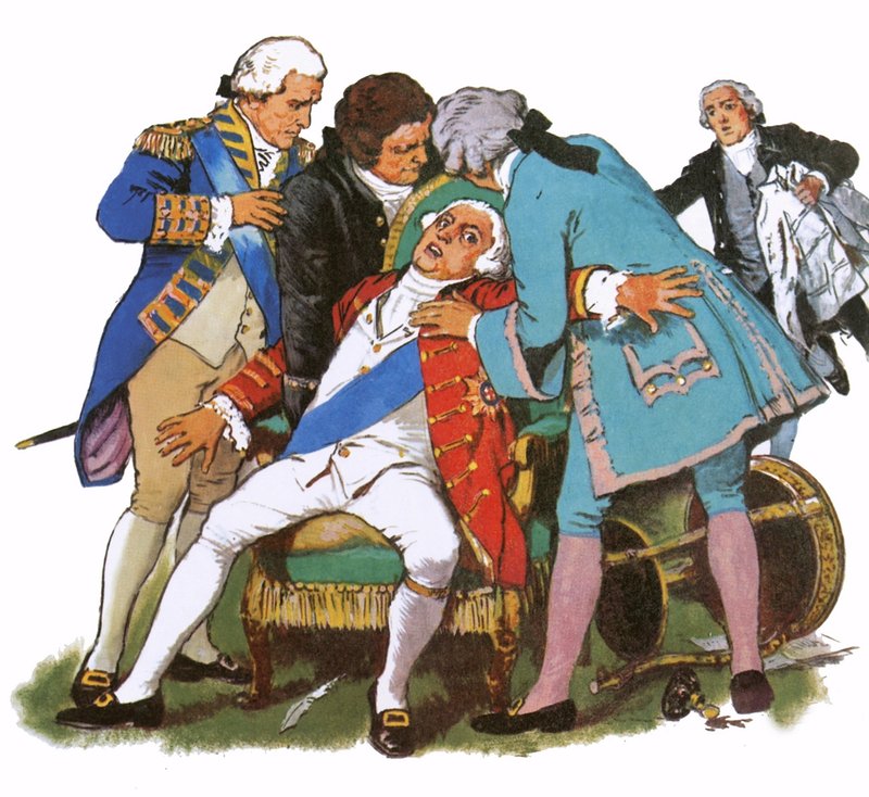 George III bir delilik krizi geçiriyor by English School