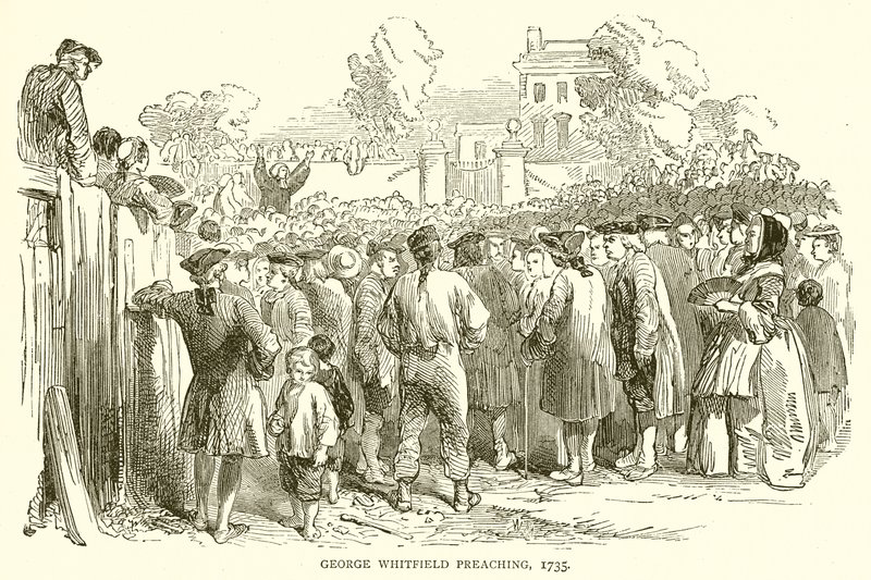 George Whitfield Vaazı, 1735 by English School