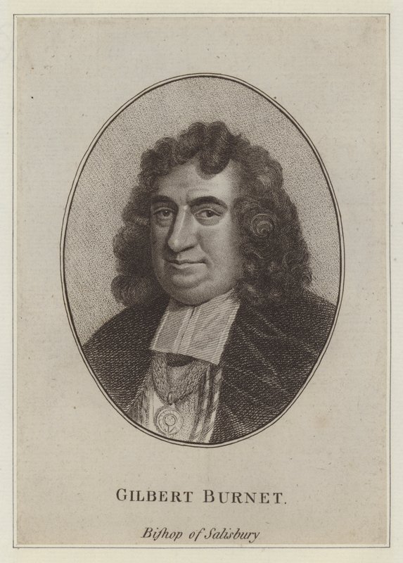Gilbert Burnet, Salisbury Piskoposu, yazar ve tarihçi (gravür) by English School