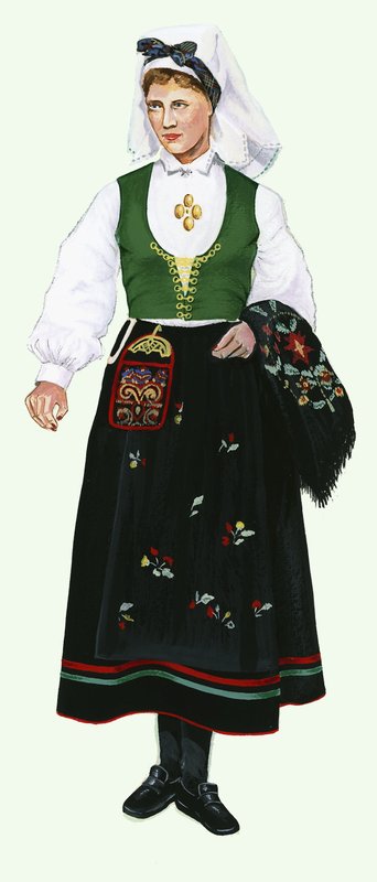 Yerli kostümlü kız by English School