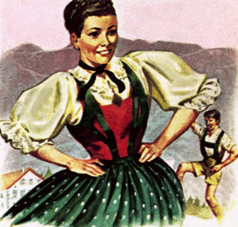 Avusturya Tirol kostümlü kız by English School