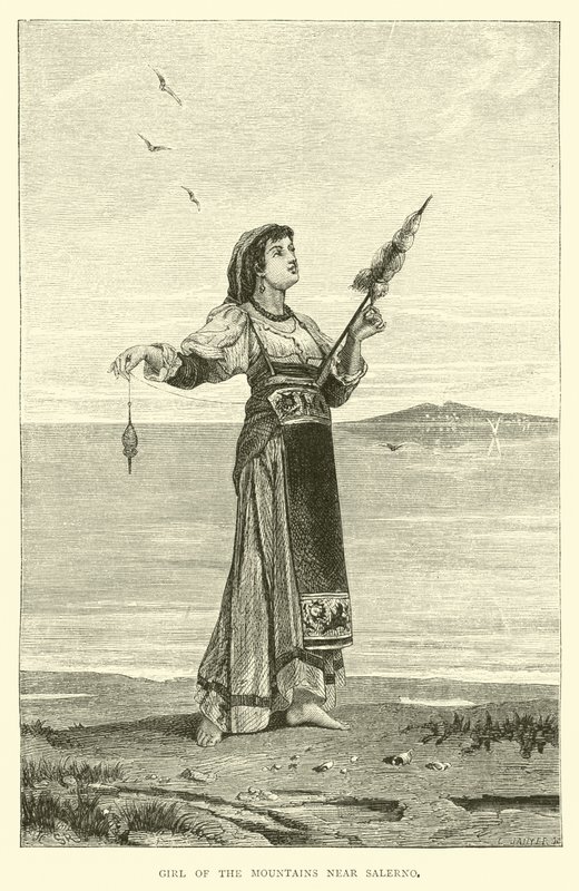 Salerno yakınlarındaki dağların kızı by English School