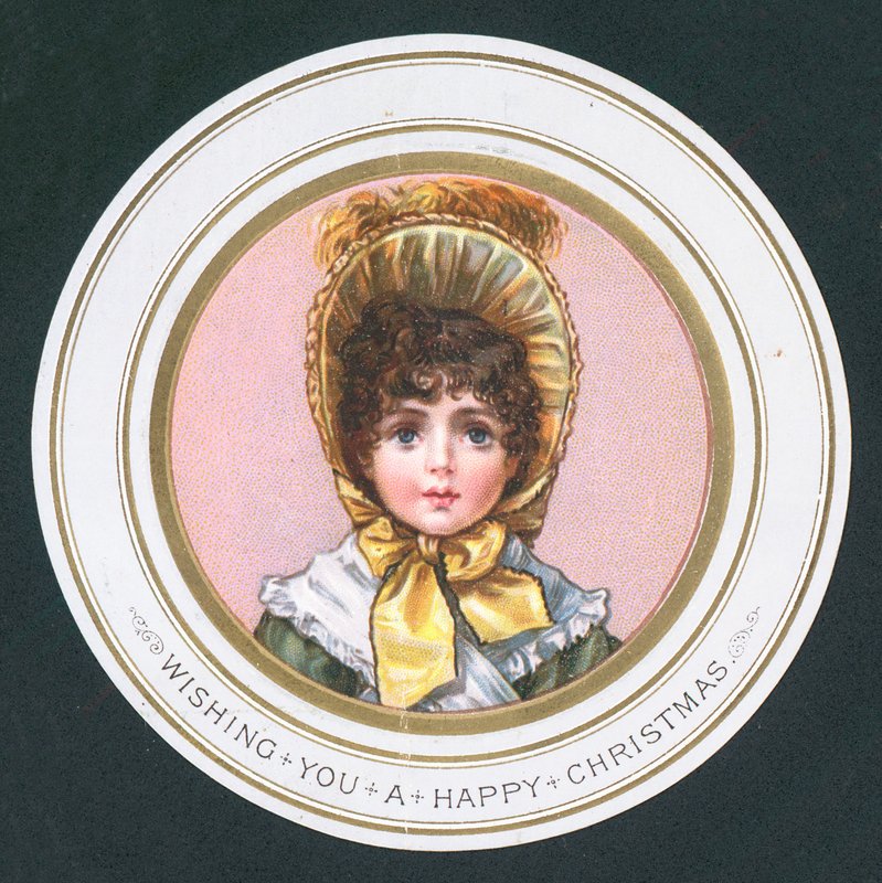 Bonnet, Noel Kartı giyen kız by English School