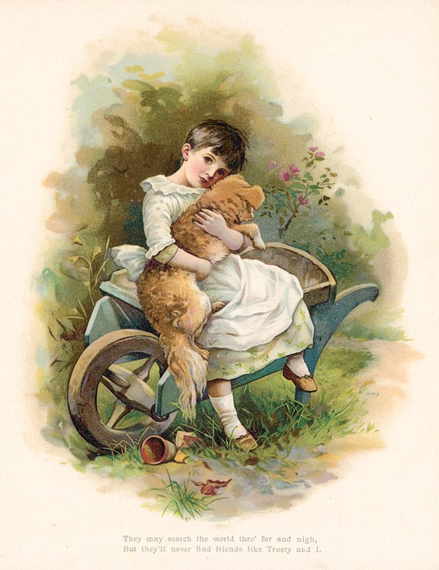köpeği ile kız by English School