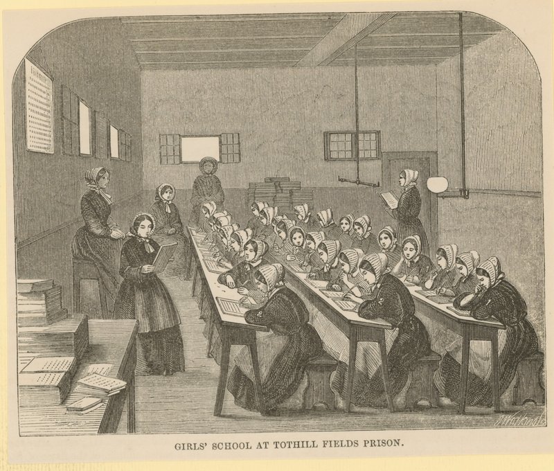 Tothhill Fields Hapishanesinde Kız Okulu by English School