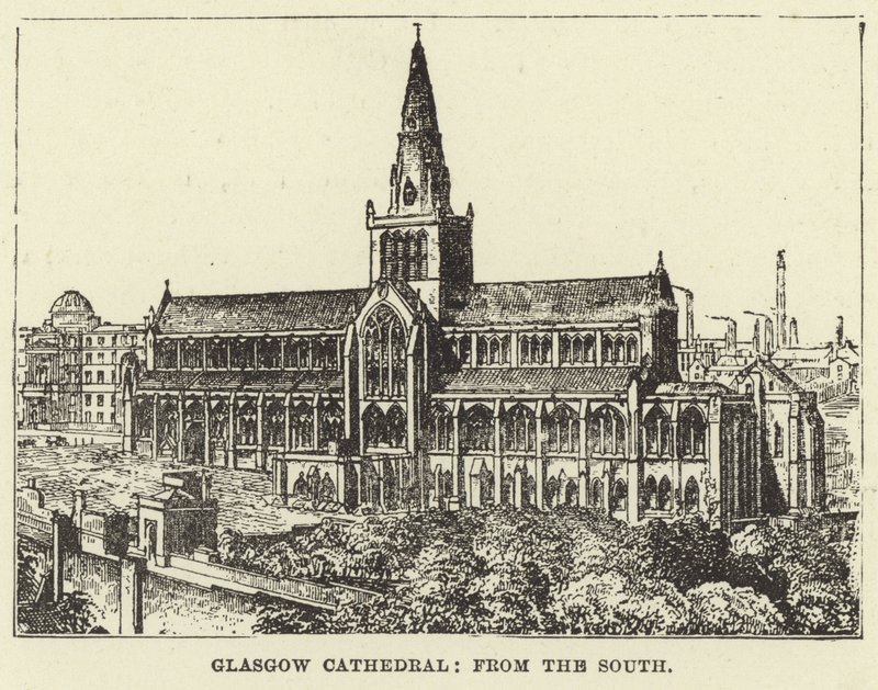 Güneyden Glasgow Katedrali, by English School