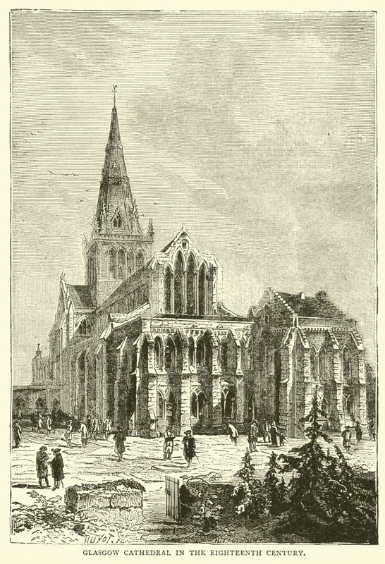 On sekizinci yüzyılda Glasgow Katedrali by English School
