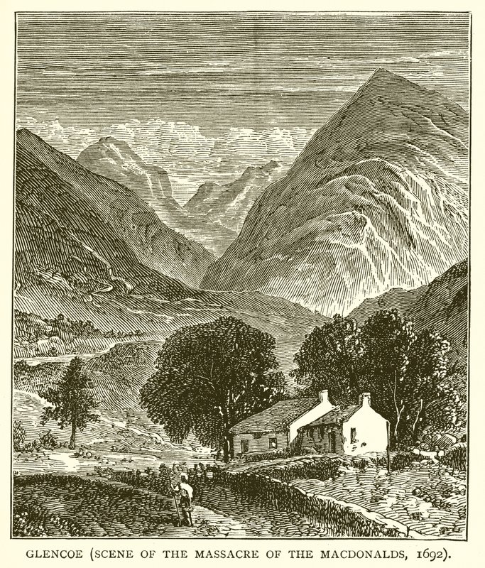 Glencoe (Macdonalds Katliamı Sahnesi, 1692) by English School