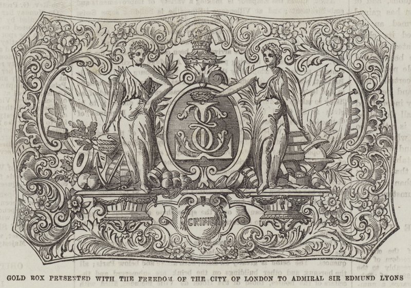 Londra Şehri Özgürlüğü ile Amiral Sir Edmund Lyons