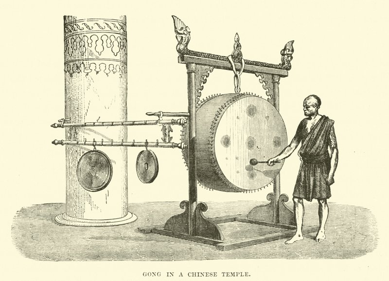 Çin tapınağında Gong by English School