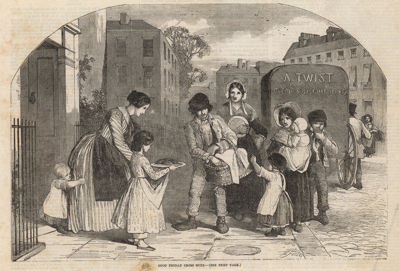 İyi Cuma çapraz çörekler by English School