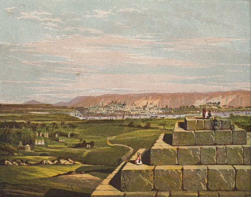 Goshen, Mısır (renkli taş baskı) by English School