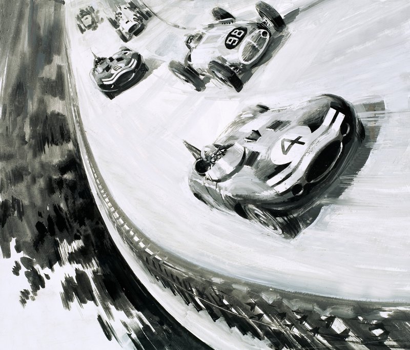 Grand Prix, Monza, İtalya, 1957 by English School