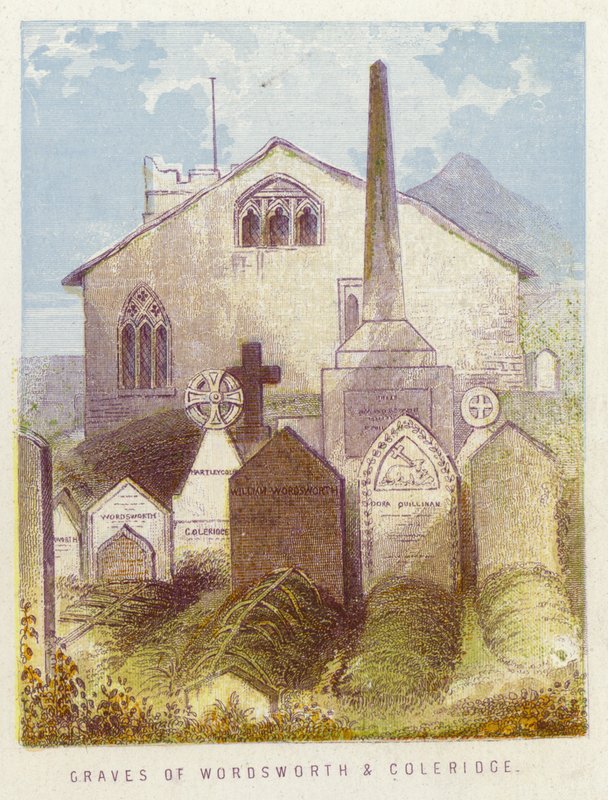 Wordsworth ve Coleridge Mezarları (renkli taş) by English School