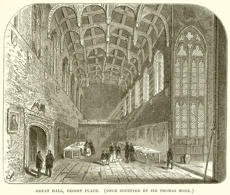 Büyük Salon, Crosby Place. (Bir zamanlar Sir Thomas More tarafından işgal edildi) by English School
