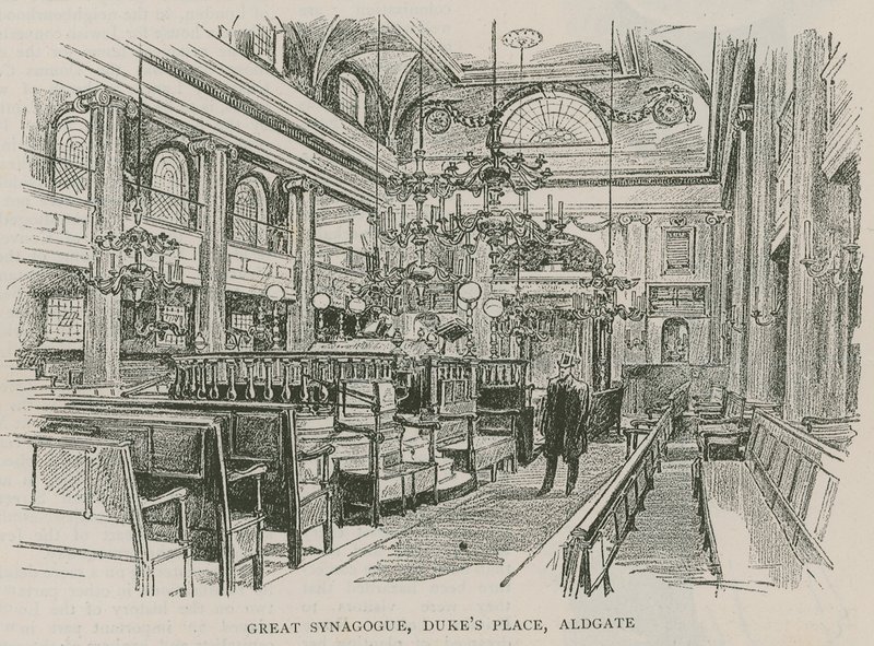 Büyük Sinagog, Dukes Place, Aldgate, Londra by English School