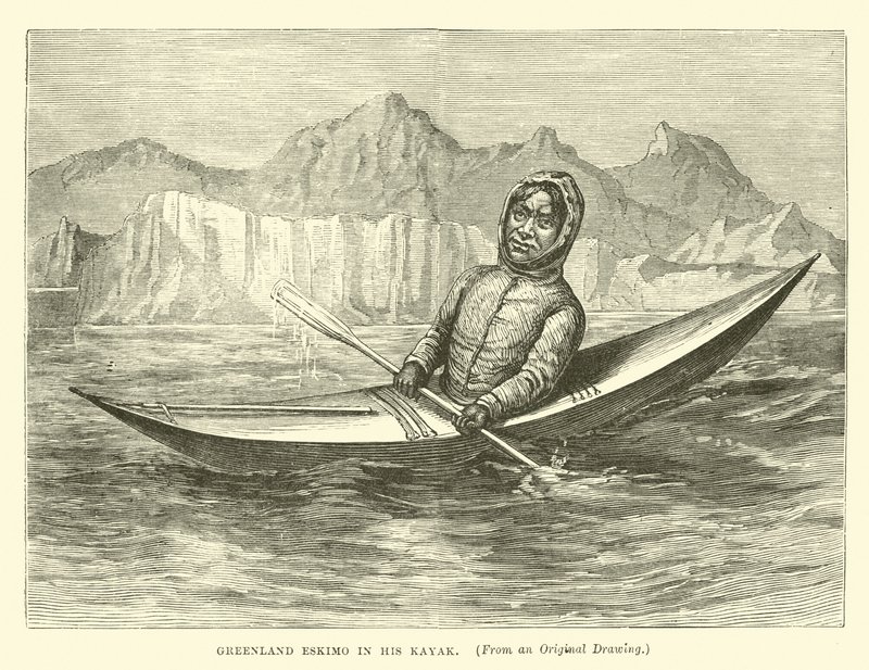 Grönland Eskimo Kayıkıyla by English School