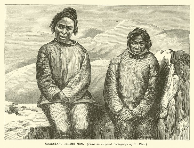 Grönland Eskimo erkekleri by English School