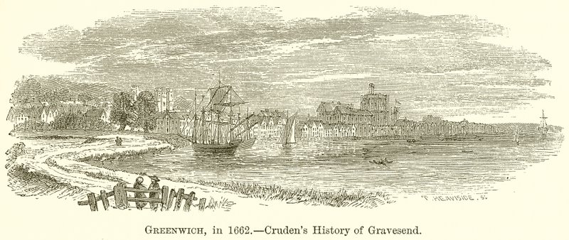 Greenwich, 1662'de.--Crudens Gravesend'in Tarihi by English School
