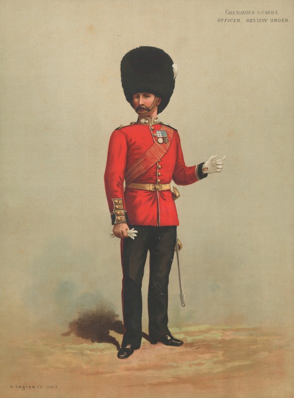 Grenadier Muhafızları, Memur, Gözden Geçirme Düzeni by English School
