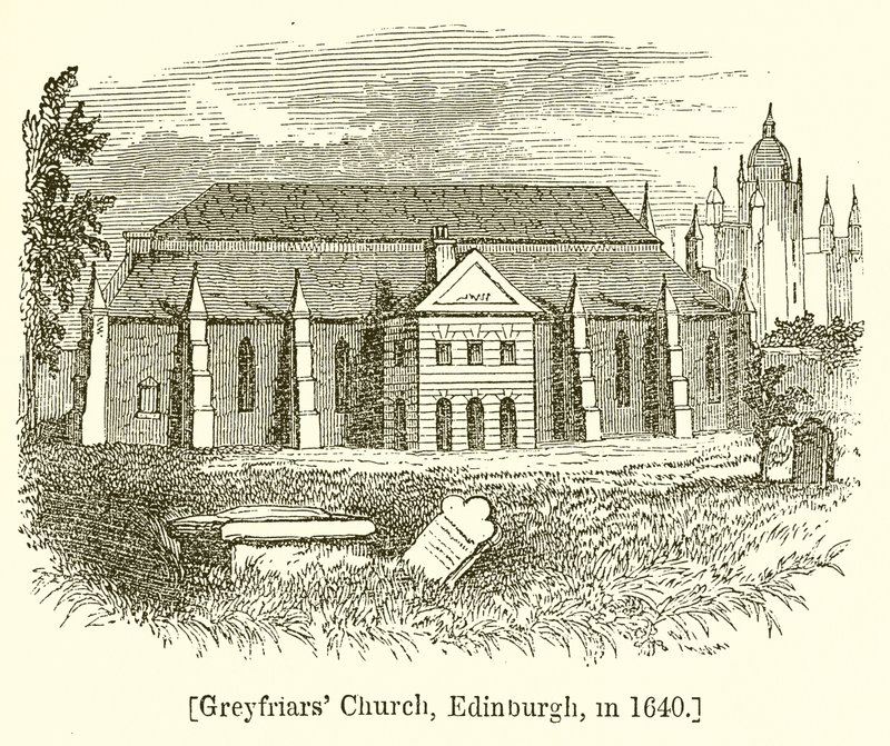 Greyfriars Kilisesi, Edinburgh, 1640 by English School