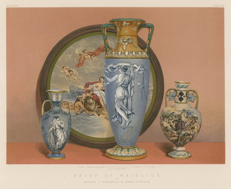 Majolica Grubu, Messrs J Wedgwood and Sons, Etruria tarafından by English School